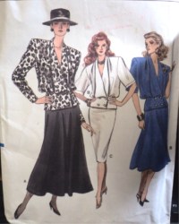 9968 Vogue Straight - Flare Skirt 3 Lengths, Peplum SS-LS Top Pattern 6-16 2 sizes choice uncut